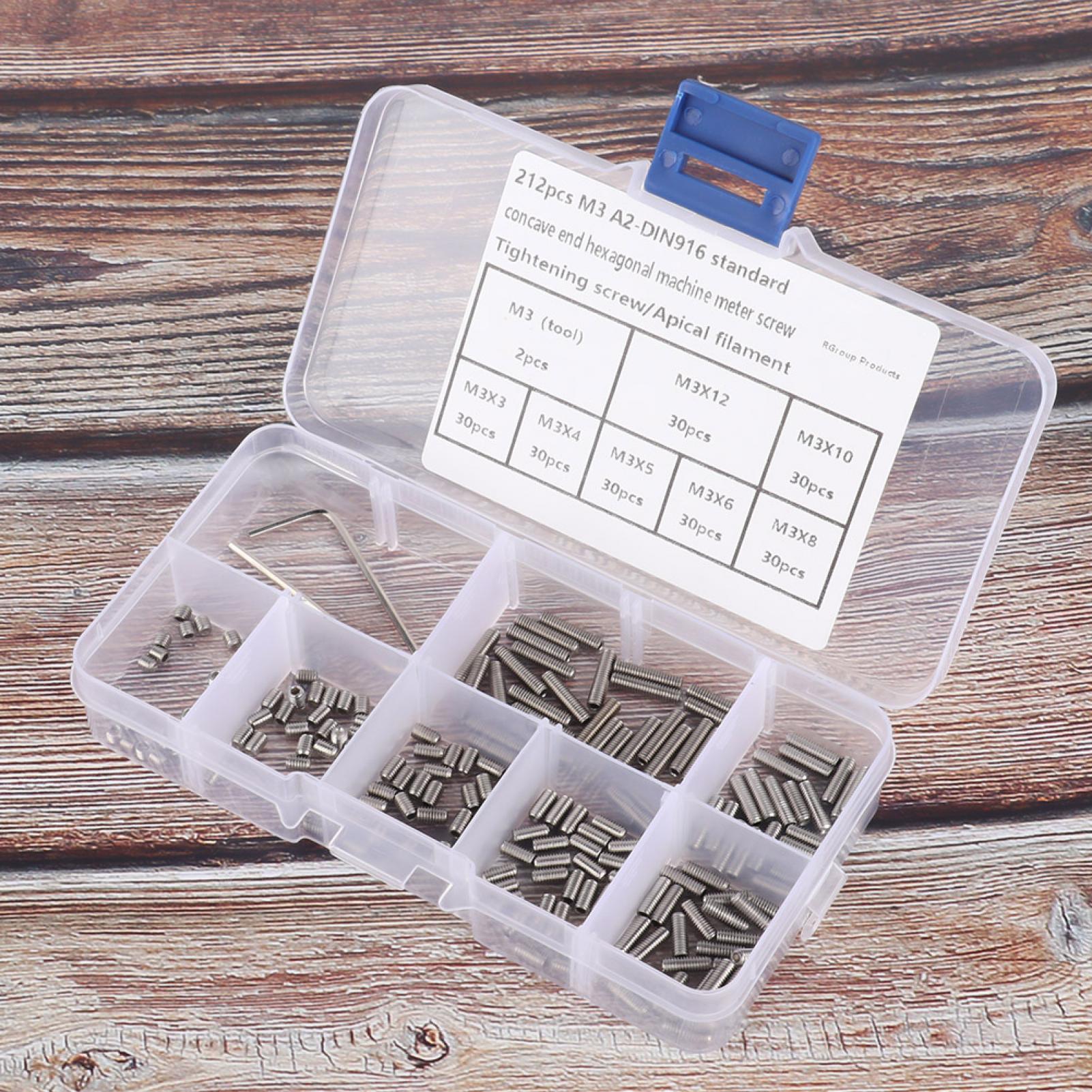 212Pcs Hardware Tool Set Screws Hand Tool Accessories For The Damaged One DIY Kits With Installation Tools