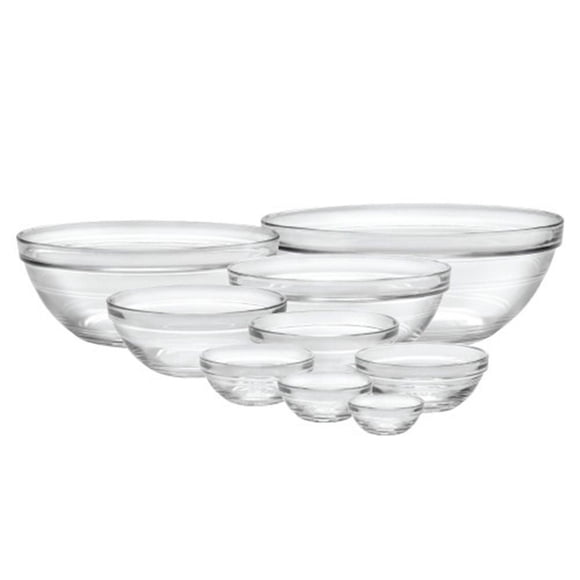 Duralex Lys Clear Stackable 9 Piece Bowl Set