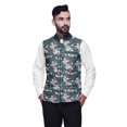 thumbnail image 1 of Atasi Bird Printed Wedding Jackets For Men Nehru Jacket Waist Coat For Wedding & Festive Season-Medium, 1 of 4