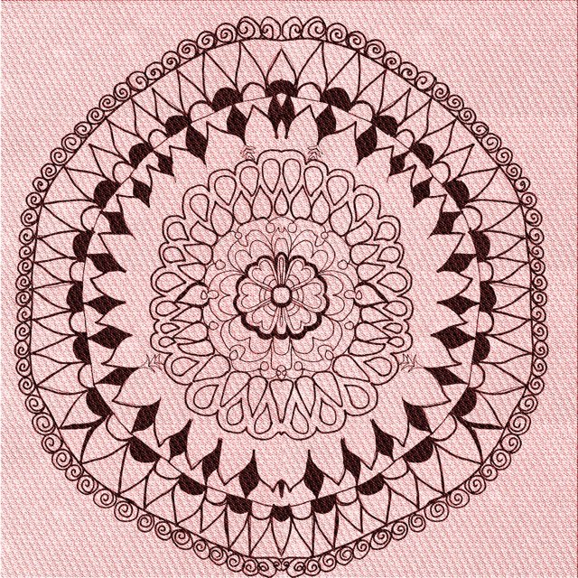 Ahgly Company Tapis d'Intérieur Lavable en Machine Carré Rouge Indien, 6 Pieds Carré