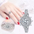 thumbnail image 1 of Dvkptbk 1Pc Ring Ring Sweet Open Copper Inlaid Zircon Finger Small Fresh Jewelry, 1 of 9
