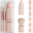thumbnail image 2 of 8-in-1 Multifunctional Makeup Brush Kit with Beauty Sponge - Compact Portable Cosmetic Tool Set Including Powder, Blending, Angled, Concealer, Contour, Lip & Eyeshadow Brushes, Neatly Stored in a, 2 of 6