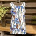 thumbnail image 3 of UPPADA Camisoles d'Été pour Femmes Col Rond Coupe Ample T-Shirts Décontractés Mode Sans Manches Vêtements de Plage Ourlet Fluide Chandails à Enfiler Hauts Plage Boho Vêtements Liquidation Hauts pour Femmes Kaki,TG, 3 of 5