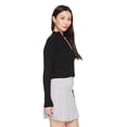thumbnail image 4 of No Boundaries Women's 2-Way Zip Rib Sweater, 4 of 6