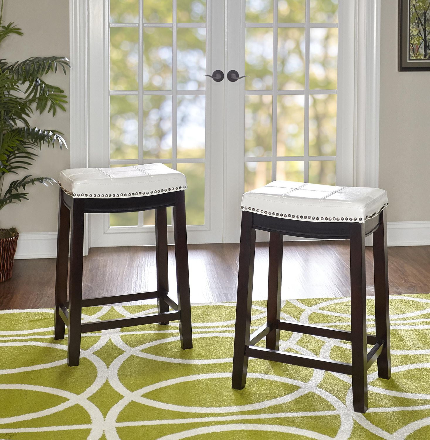 Tabouret de Comptoir Warren Blanc et Noir