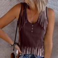 thumbnail image 2 of Plebaso Womens Print Tank Tops Ribbed Sleeveless Casual Tops Button up V Neck Slim Knit Tees for Women, 2 of 5