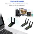 thumbnail image 2 of CNKOO USB 3.0 1300Mbps Dual Band Dual Antenna USB Wi-Fi Adapter, 2 of 7