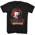 thumbnail image 1 of Killer Klowns In Outer Space Head And Logo Black Adult T-Shirt S, 1 of 2