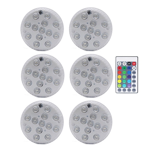 13 LED RGB Submersible Light With Magnet And Suction Cup Swimming Pool Light Underwater Tea Night Light For Pond ,Easy to Install
