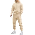 thumbnail image 1 of Mens Long Sleeve, Tracksuit with Hooded Pullover and Elastic Waist, 1 of 5