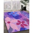 thumbnail image 3 of Ahgly Tapis d'Intérieur Lavable en Machine Carré Transitionnel Violet Orchidée Foncé, 8 Pieds Carré, 3 of 7