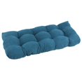 thumbnail image 1 of Blazing Needles Microsuede Rounded Back Loveseat Cushion, 42" x 19", Teal, 1 of 2