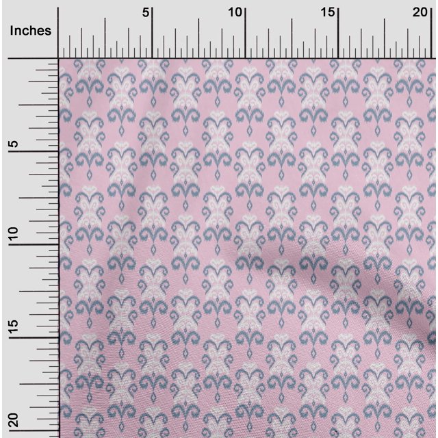 oneOone Silk Tabby Fabric Damask Ikat Decor Fabric Printed BTY 42 Inch Wide