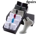 thumbnail image 2 of 6 Pairs Mens Athletic Tab Socks Cotton Running Ankle Socks Short Sports Socks, 2 of 10
