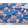 thumbnail image 3 of Soimoi Poly Georgette Fabric Flower & Leaves Watercolor Print Sewing Fabric Yard 52 Inch Wide, 3 of 3