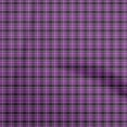 thumbnail image 1 of oneOone Cotton Jersey Purple Fabric Check Craft Projects Decor Fabric Printed By The Yard 58 Inch Wide, 1 of 4