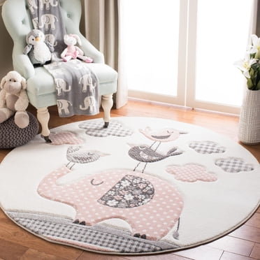 Safavieh Carousel Kids Gordan Elephant and Tweets Area Rug