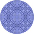 thumbnail image 1 of Ahgly Company Tapis Rond Lavable en Machine Intérieur Transitionnel Bleu Denim, 8 Pieds Rond, 1 of 7