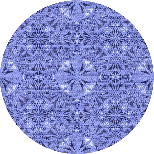 Ahgly Company Tapis Rond Lavable en Machine Intérieur Transitionnel Bleu Denim, 8 Pieds Rond