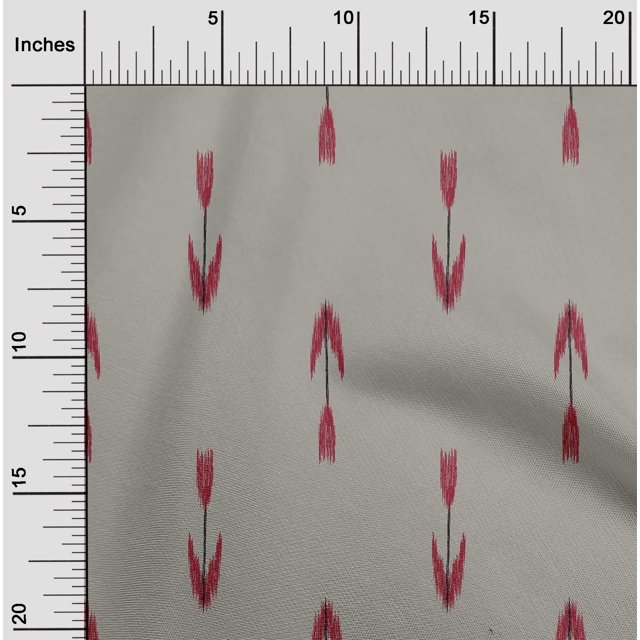oneOone Georgette Viscose Tissu Flèche Ikat Tissu d'Impression BTY 42 Pouces de Large