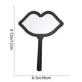 thumbnail image 3 of Black Portable Lip Shaped Makeup Mirror For On The Go Touch Ups Compact For Purse And Travel 6.29 Inches By 4.72 Inches, 3 of 6