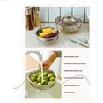 thumbnail image 5 of Dvkptbk Steamer 304 Stainless Steel Dense Hole Drainage Basket Vegetable Washing Basket Rice Cooker Rice Soup Separation and Water Separation Rack Kitchen Gadgets, 5 of 5