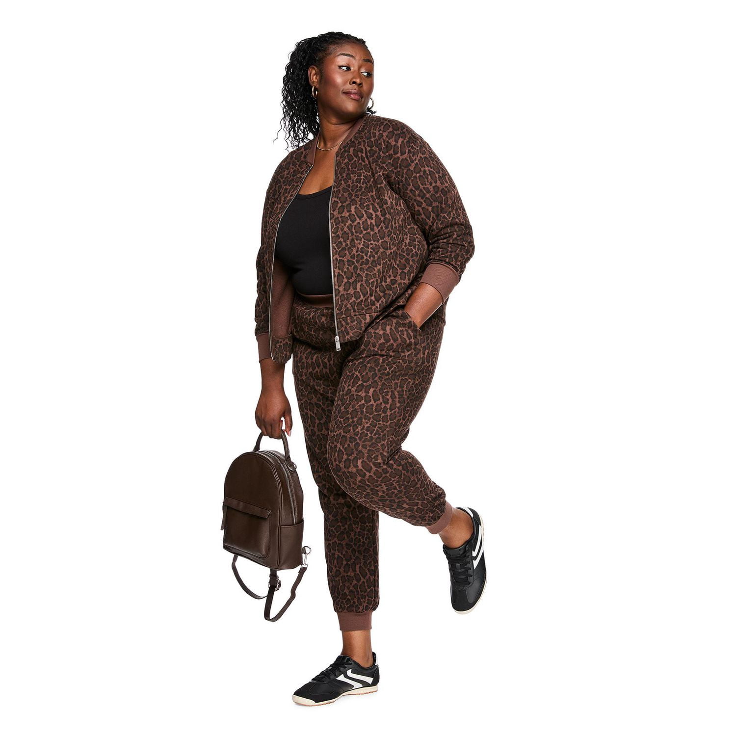 Blouson aviateur zippé sur la longueur Lane Bryant Plus pour femmes