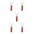 thumbnail image 1 of QualitChoice Hexagon Column Charm Exquisite Women Men Making Findings Handmade Anniversary Hanging Pendants Colorful Crystal Red Pattern Color 5Set, 1 of 6