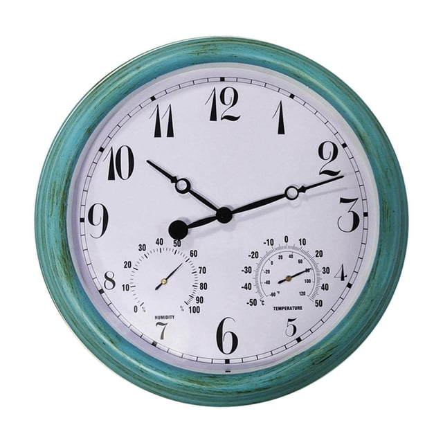 Wall Clock Waterproof Round Outdoor Clock for Garden Swimming Clock Decor Pool Outside
