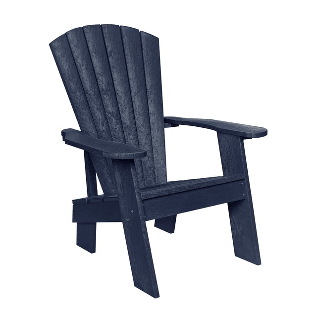 Capterra Casual Adirondack Chair en Bleu Marine Atlantique, avec un Dossier Classique à Lattes et de Larges Accoudoirs. Fabriquée jusqu'à 100 % de Plastiques Recyclés, Cette Chaise Résistante aux Intempéries et durable Est Conçue pour la Vie en Plein Air. Son Assise Profonde et Son Dossier Incliné Offrent du Confort pour la Maison, les Chalets Ou la Plage.