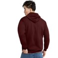 thumbnail image 2 of Hanes Mens ComfortBlend EcoSmart Full Zip Hoodie, 2XL, Mulled Berry, 2 of 5