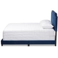 thumbnail image 3 of Baxton Studio Candace Lit Rembourré en Velours à Clous Décoratifs King, Bleu Marine, 3 of 8