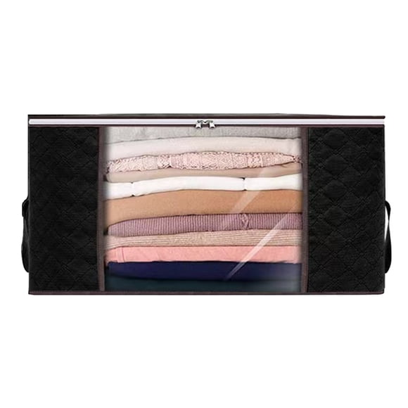 Sac de Rangement à Grande Capacité avec Fermeture Éclair pour Couettes et Couvertures avec Fenêtre de Vue Transparente, Organisateur pour Textiles de Maison