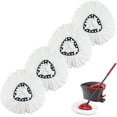 thumbnail image 1 of Spin Mop Head Refill for Vileda/Ocedar EasyWring Spin Mop - Rotating Microfiber Triangle Replacement Pads Washable & Reusable fit All Floor - 4 Mop Cloth, 1 of 8