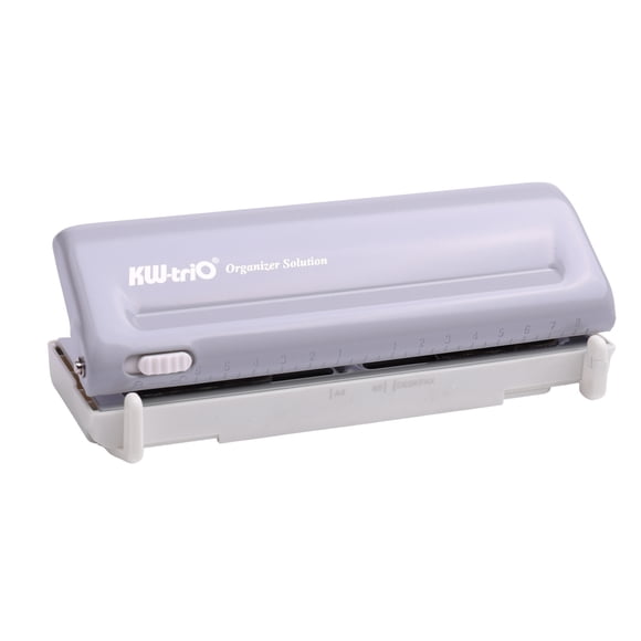 Riwcyla KW,triO Adjustable 6,Hole Desktop Punch Puncher for A4/A5/A6/A7//B5//Deskfax Dairy Planner Organizer with 10 Sheet Capacity Shop School Office Home Supplies