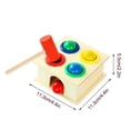 thumbnail image 3 of Educational Toys Wooden Hammering Ball With Hammer Box Color Cognit Toy, 3 of 9