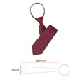 thumbnail image 2 of INSPIRE CHIC Cravate à Fermeture Éclair Ajustable pour Homme pour Tenue Décontractée Formelle Rouge Vin -2 18.9 Pouces X 3.2 Pouces, 2 of 4