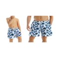 thumbnail image 1 of Father and Son Matching Leaves Print Swim Trunks/Boys Quick Dry Swimwear Bathing Suits, 1 of 7