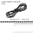 thumbnail image 2 of Unique Bargains Chaîne à Billes pour Stores de 2,62 Yards 3 Pcs Stores à Rouleau pour Pièces de Réparation de Fenêtre, Noir, 2 of 5