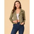 thumbnail image 2 of INSPIRE CHIC Women Short Soft Zip Up Faux Suede Biker Moto Jacket, 2 of 5