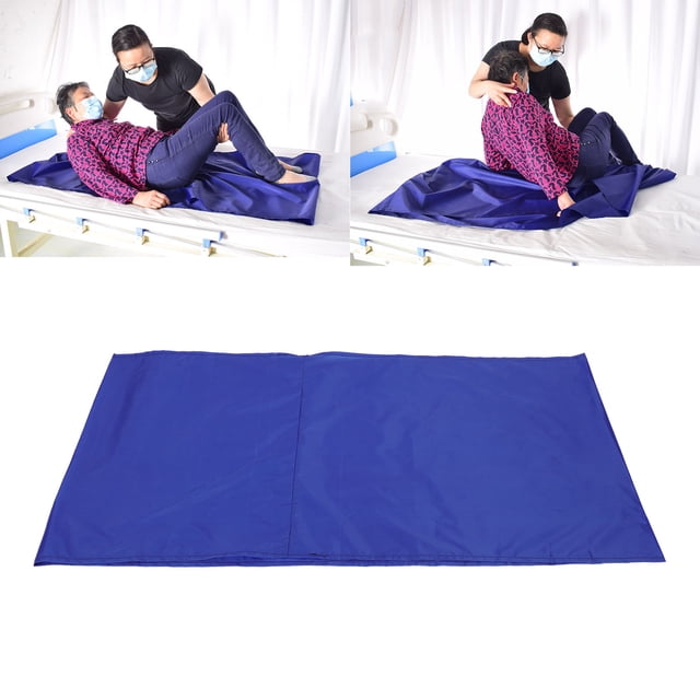Flat Slide Sheet for Transfer Turning and Repositioning in Bed Sliding Draw Sheet to Assist Moving Blue