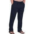 thumbnail image 1 of Innerwin Pants Elastic Waist Men Trousers Beach Drawstring Lightweight Long Pant Navy Blue XS, 1 of 3