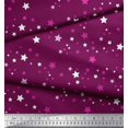 thumbnail image 3 of Soimoi Pink Velvet Fabric Stars Star Print Sewing Fabric Yard 58 Inch Wide, 3 of 3