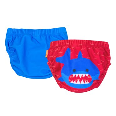 Zoocchini Ensemble de 2 Couches de Bain Tricotées - Requin - 12-24 m