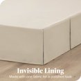 thumbnail image 3 of Bare Home Jupe de Lit Double Brossage - Premium 1800 Collection - Retombée de 15 Pouces - California Très Grand, Sable, 3 of 4