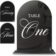 thumbnail image 2 of HWZWT Black and white table numbers for wedding reception wedding table numbers with extra thick support our wedding table numbers are made of acrylic piece table number labels, 2 of 6