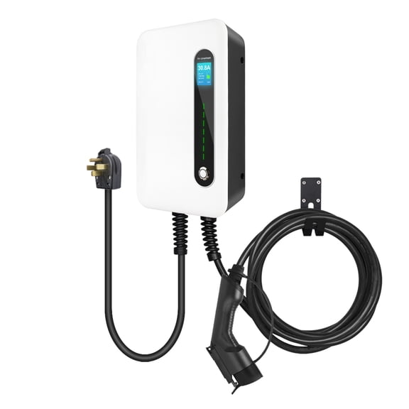 Chargeur EV Niveau 2 32A J1772, Câble de Charge 20 Pieds, Fiche NEMA 14-50, pour Toutes les Voitures J1772