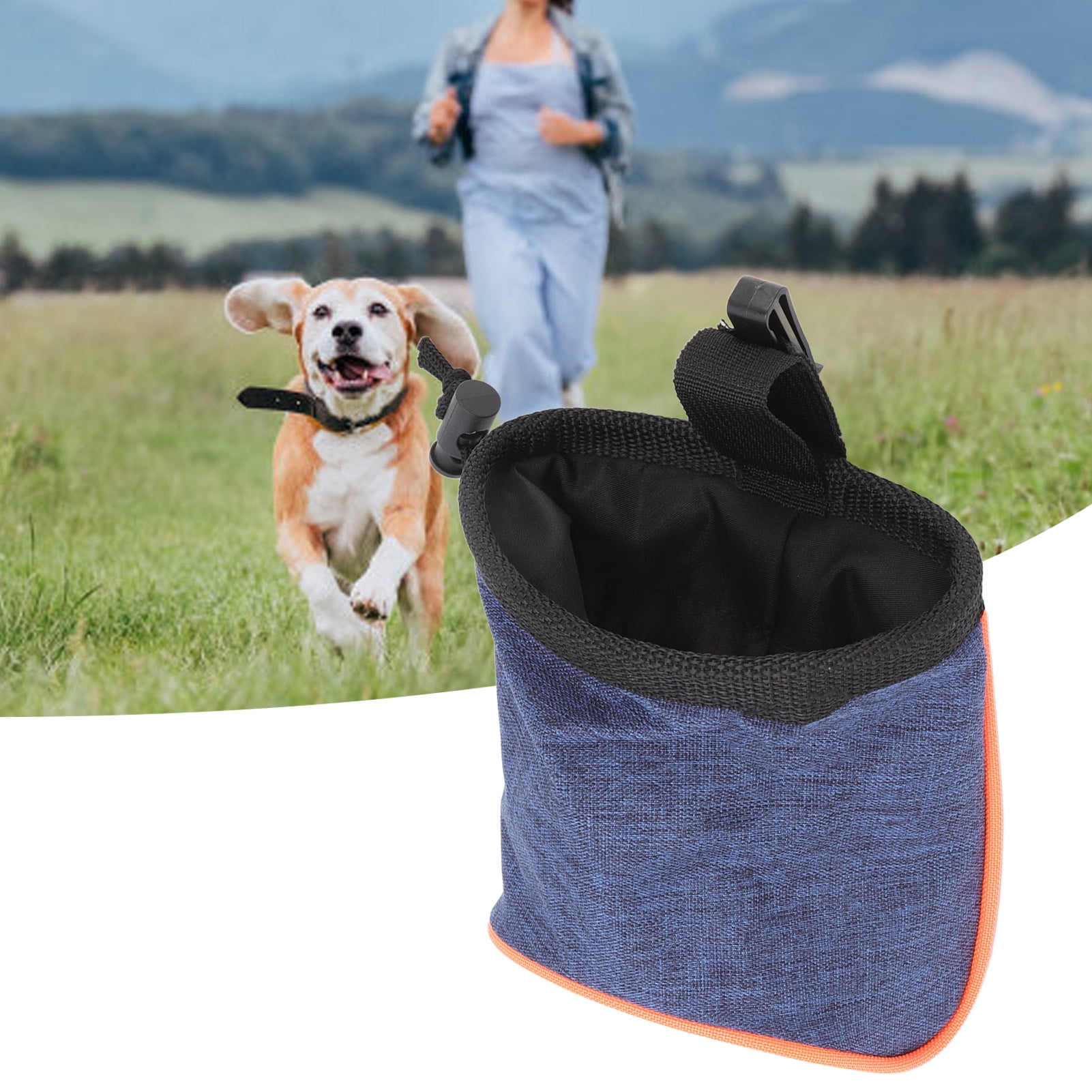 Dog Treat Pouch, Lightweight Multipurpose Dog Treat Pouch Bag Large Capacity High Load Bearing Capacity Sturdy Buckle  For Walking Blue