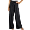 thumbnail image 1 of CEHVOM Pantalon de Jambe Long en Lin de Coton Massif Décontracté pour Femmes, 1 of 8
