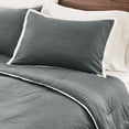 thumbnail image 3 of Better Homes & Gardens 3-Piece Soot Grey Linen Duvet Set, Adult King, 3 of 5